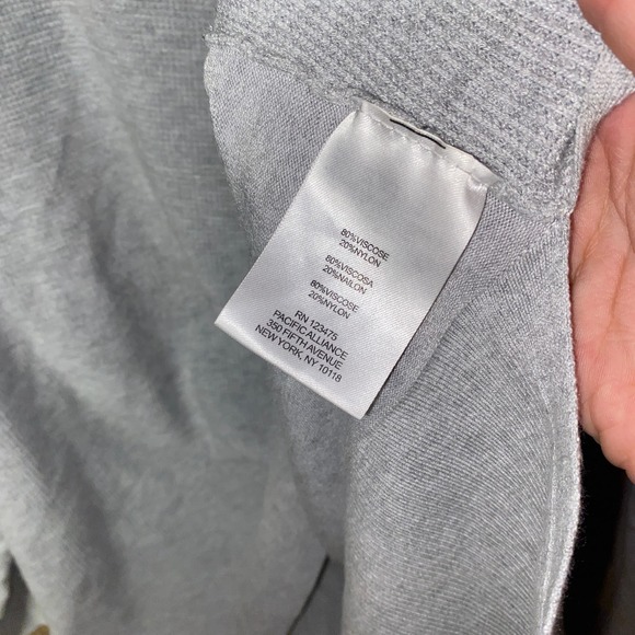 Ellen Tracy Gray Waffle Knit Cowl Neck Pullover Sweater Women's Size XL - Picture 5 of 6